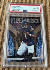2021 Panini Prizm Justin Fields Fireworks Rc Psa 10!