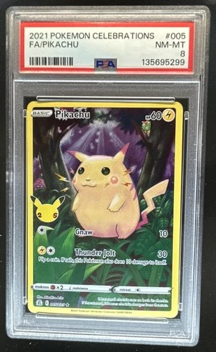 2021 Pokemon SWSH Celebrations Pikachu Holo #005/025 PSA 8