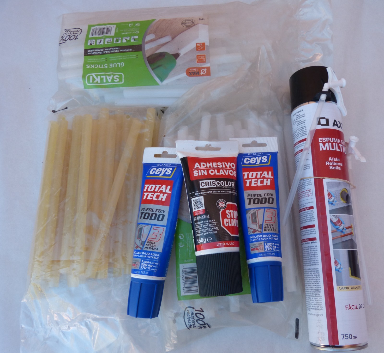 7 PRODUCTOS VARIOS DE BRICOLAGE -,CEYS TOTAL-Total tech-PROFESIONAL