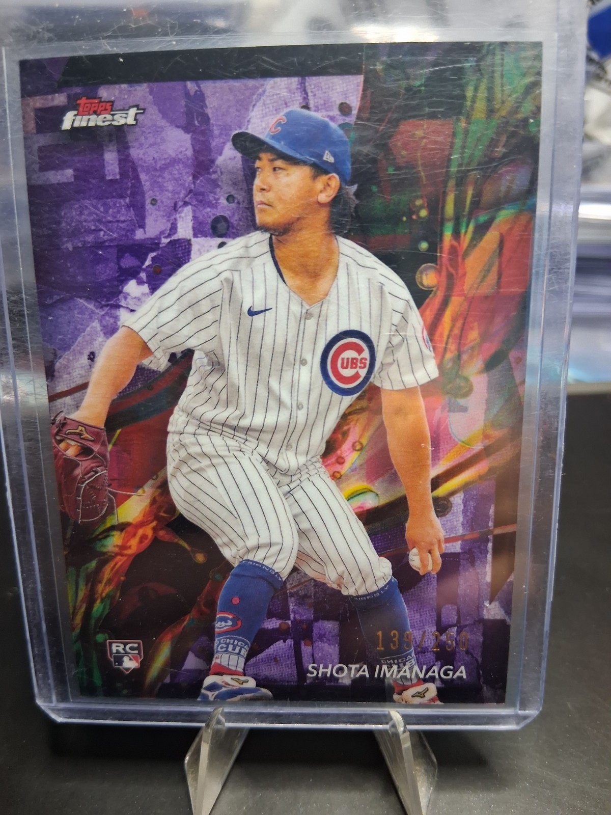 2024 Topps Finest - Common Shota Imanaga #45 Purple Refractor /250 (RC) Cubs