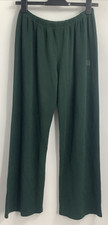 Monrow Women Supersoft Elastic Waist Straight Leg Cut Evergreen Sweatpants Sz M