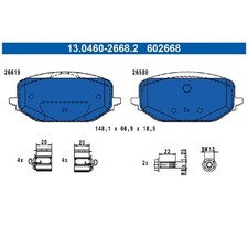 Satz Bremsbeläge Bremsklötze vorne für Peugeot 3008 MR 2 MC 3 KA 308 FB | 245