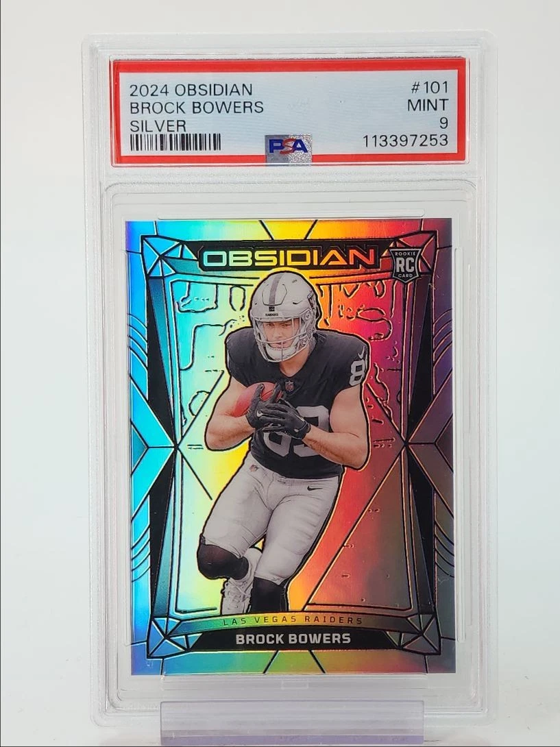Brock Bowers Panini Obsidian #101 Silver