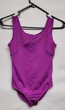 Capezio Pink Future Star Tank Leotard w/crisscross Mesh Front/Back SZ 10-12 LC