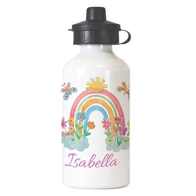Personalisierte Mädchen Trinkflasche - Individuelle Schule Brotzeittasche Flasche - 400ml, Metall