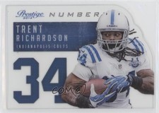 2014 Panini Prestige Behind the Jersey Numbers Trent Richardson #18 0q3