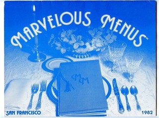 Marvelous Menus Book San Francisco California 1982 Kan's Blue Boar Inn Bagatelle
