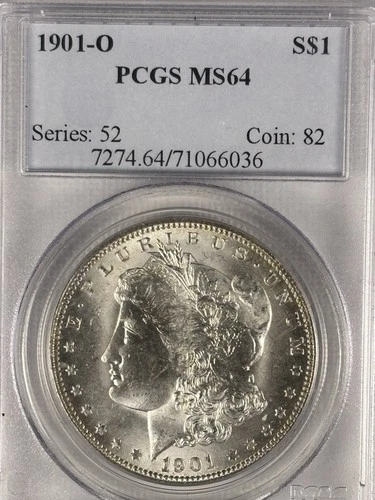 1901-O Morgan Silver Dollar PCGS MS64 New Orleans Mint