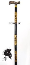 Brass Antique Handle Fancy Stylish Wooden Carved Walking Canes Stick Gift