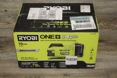 #ad RYOBI ONE RY20WP182K 18V 1 4hp Cordless Transfer Pump w 2.0Ah Battery amp; Charger $214.99