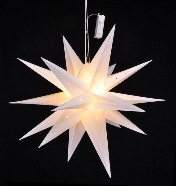 Led Weihnachtsstern Mit Timer - 58 Cm Stern - Weihachten Deko Zum HäNgen Star-image