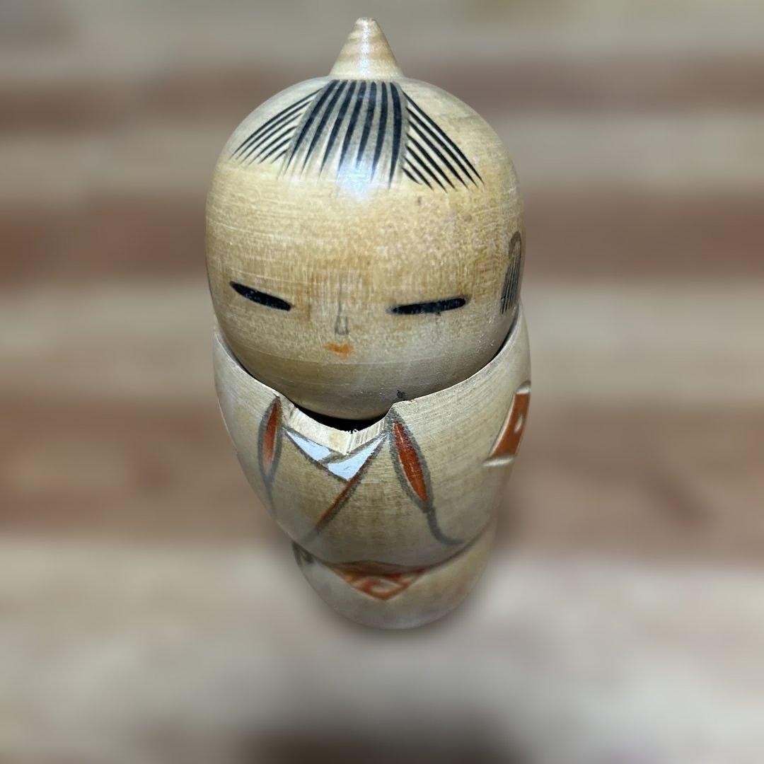 Kokeshi Doll Yamanakako Souvenir Retro Unique Design 12cm Vintage