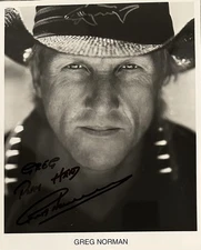 GREG NORMAN Signed 8x10 Photo..GOLF LEGEND..THE SHARK