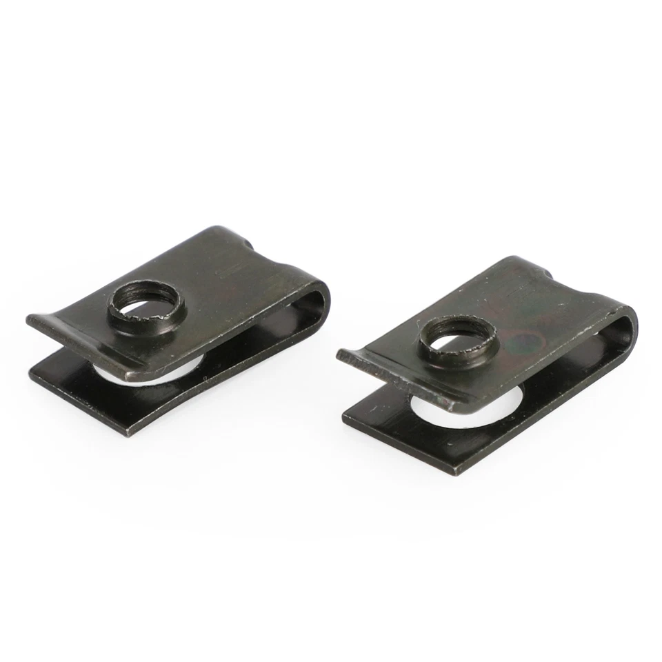 5MM M5 THREAD ZINC PLATED SPRING SPIRE C CLIPS U NUTS SPEEDCLIPS CHIMNEY QTY 10 Foto 4 de 4