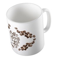 Kaffeetasse Coffee Is Always A Good Idea Kaffeebohnen Keramik Tasse Weiß Geschen