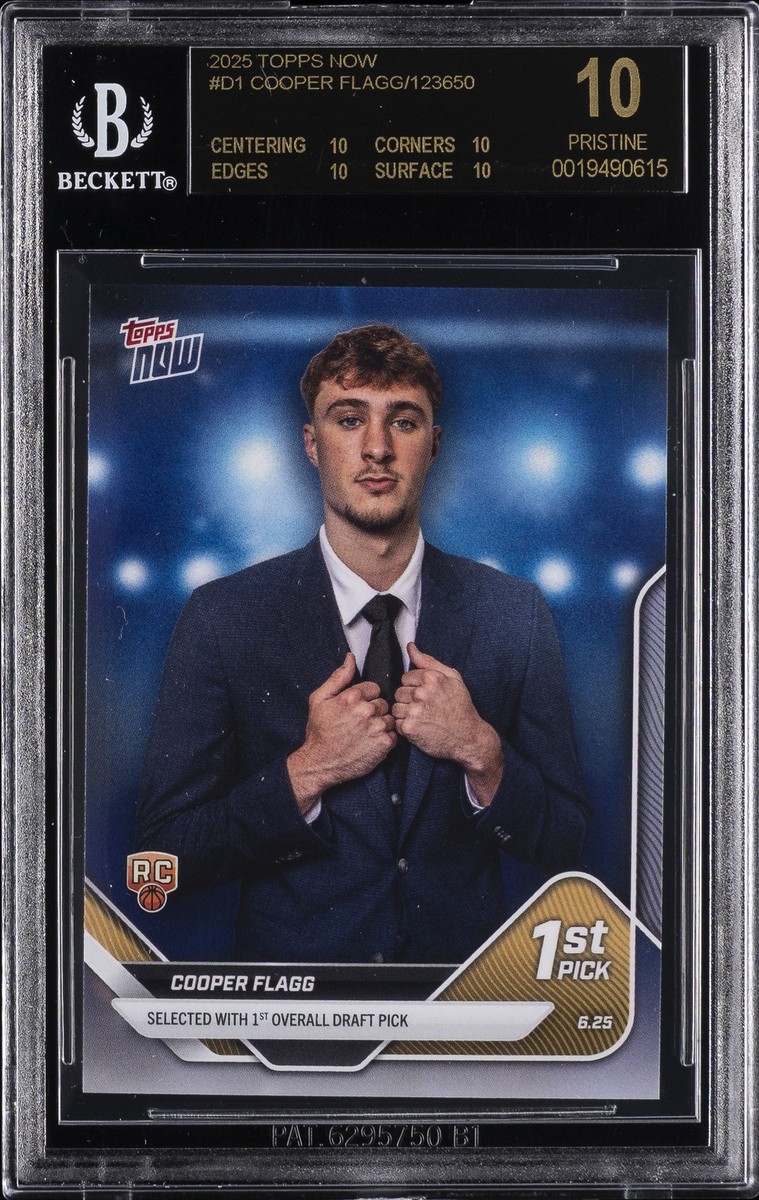 DRT TIK BLACK FLAGG 10 ANNIVERSARY 珍しい 2025 TOPPS NOW #D1 COOPER FLAGG BGS 10 BLACK LABEL | eBay