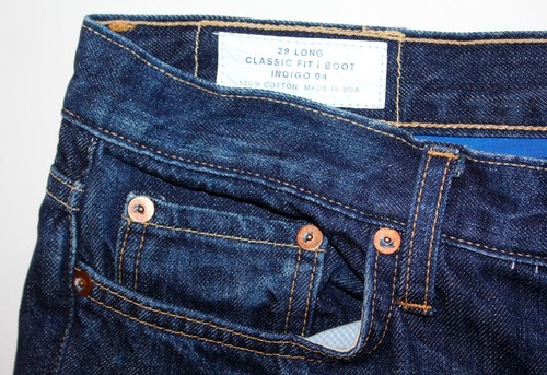 Pantalones de mezclilla Martin & Osa para hombre calce clásico índigo 04 talla 29 X 36,5 largos EE. UU. USADOS EN EXCELENTE ESTADO - Imagen 4 de 12