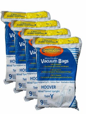 36 Fits For EnviroCare Windtunnel Upright Type Y Vacuum Bags Micro-filtration