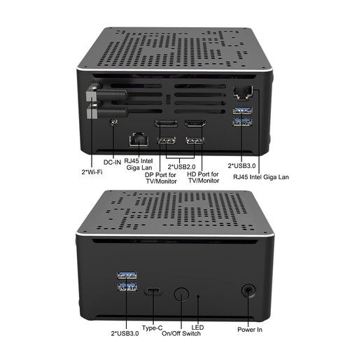 Intel Xeon E-2276M Windows 11 Pro PC 32GB RAM 1TB NVMe SSD 4K HDMI DP 2.5GbE LAN - Picture 5 of 6