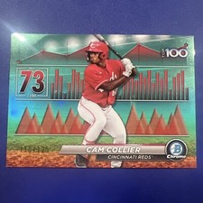 CAM COLLIER 2024 BOWMAN CHROME TOP 100 PROSPECTS AQUA REFRACTOR RC 110 /125