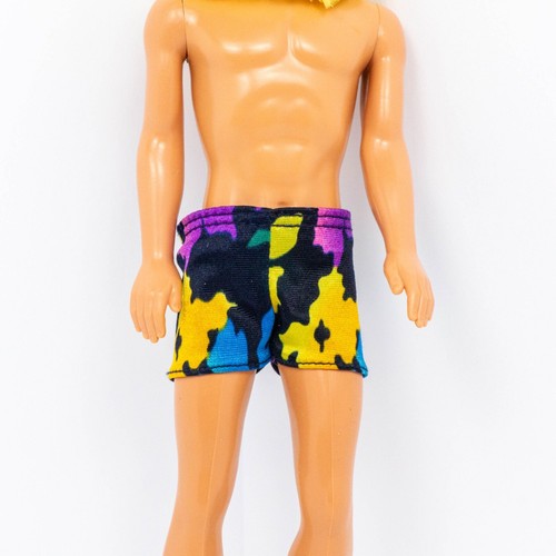 Vintage 1985 Mattel Tropical KEN barbie Doll Swimsuit & Yellow Lei #1020 - Picture 3 of 14