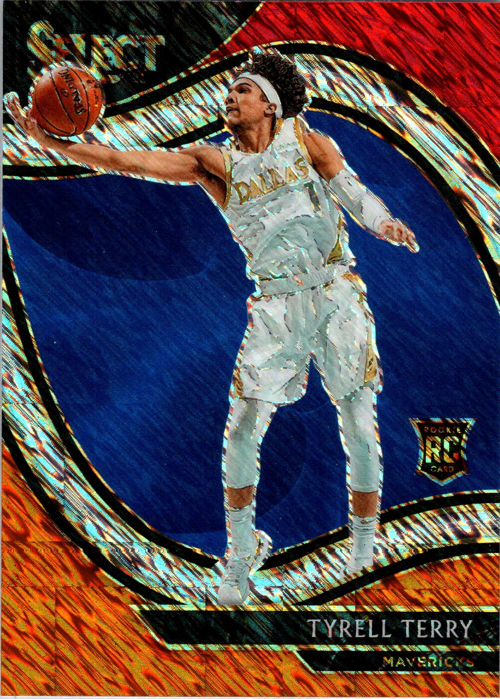 2020-21 Panini Select Courtside Red White Orange Shimmer #270 Tyrell Terry RC