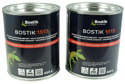 2x Bostik 1513 Kontaktklebstoff Sattlerkleber Spezialkleber 650 g (38,42  /kg)