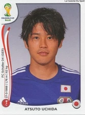 246 ATSUTO UCHIDA # JAPAN STICKER PANINI FIFA WORLD CUP BRAZIL 2014
