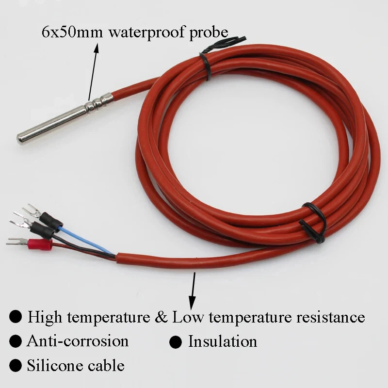 -100~+200'C 3 wire type PT100 thermocouple waterproof temperatur probe high temp - Image 4 of 4