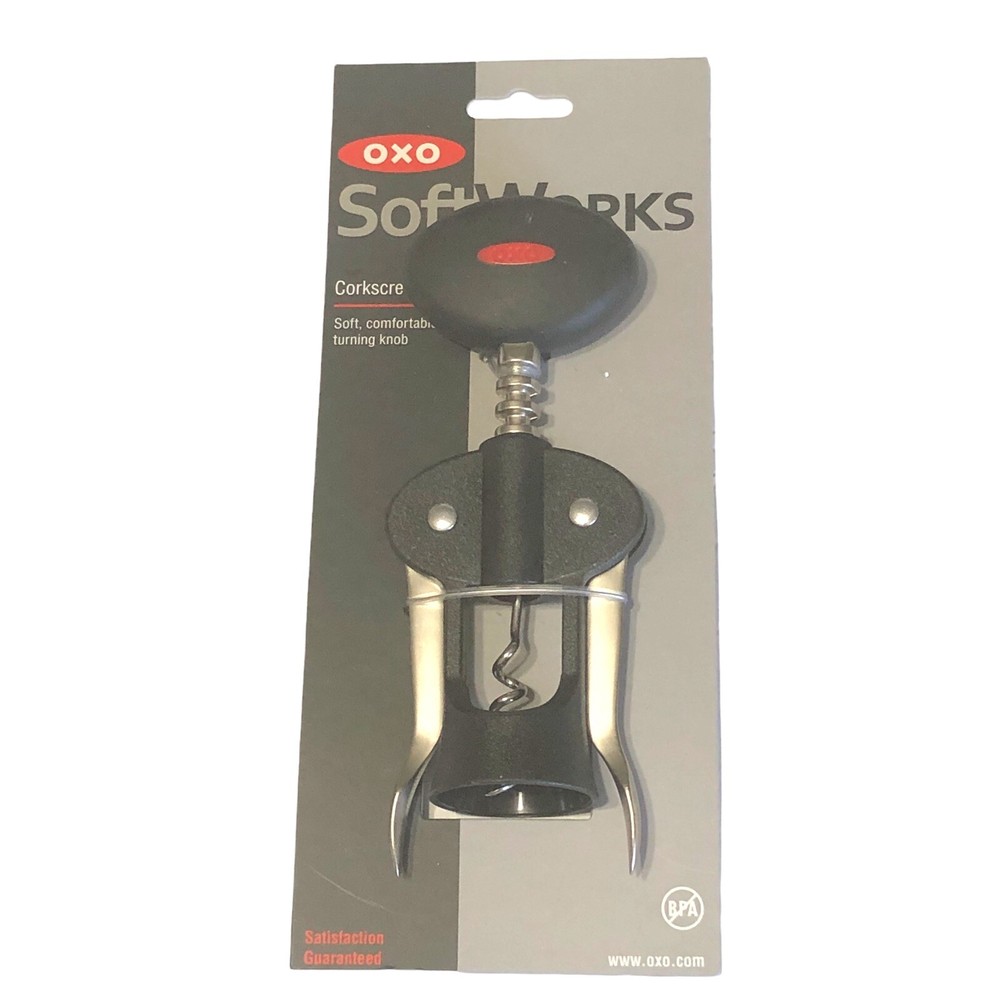 OXO Comfort Handle Steel Wing Corkscrew for Easy Wine Opening OXO Comfort Handle Steel Wing Corkscrew for Easy Wine Opening