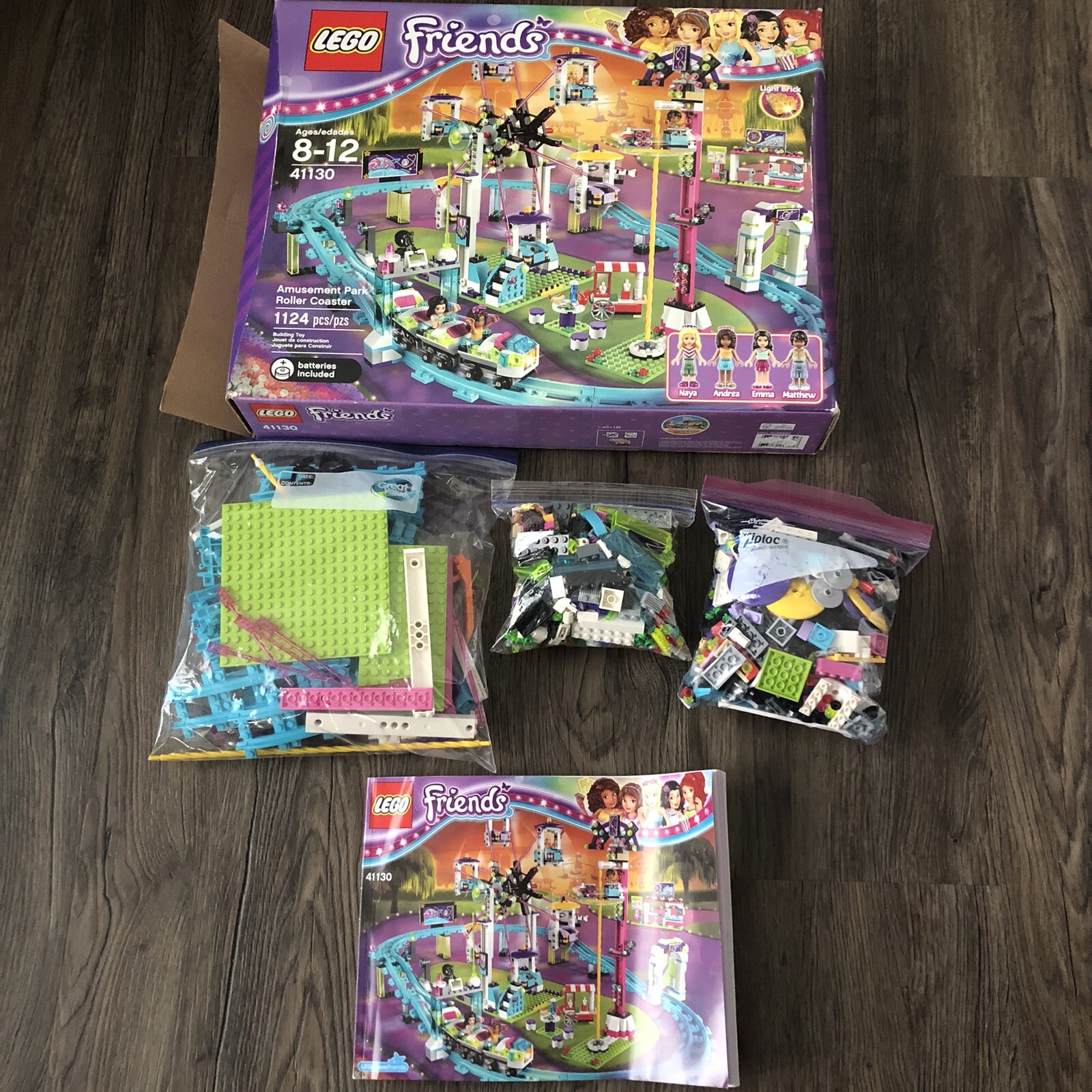 LEGO Friends Amusement Park Roller Coaster with box & Instructions - 41130