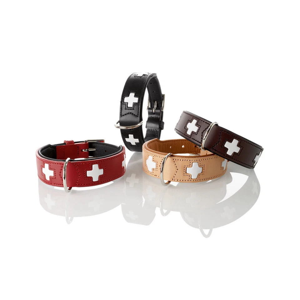 Hunter Halsband Swiss schwarz für Hund Ökoleder, langlebig & umweltfreundlich - Bild 3 von 3