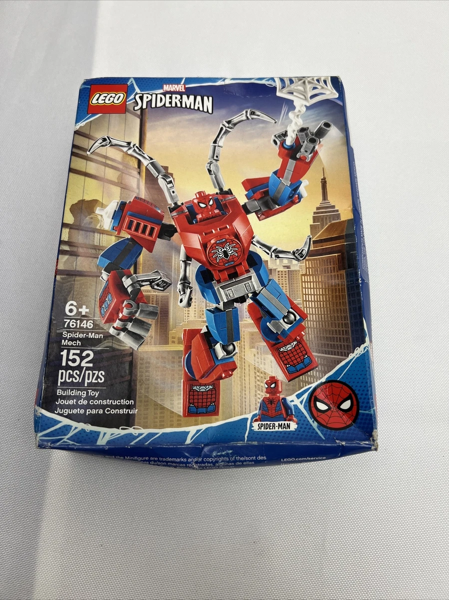 Sealed New LEGO Spider Man Mech 76146 Superhero Damaged Box