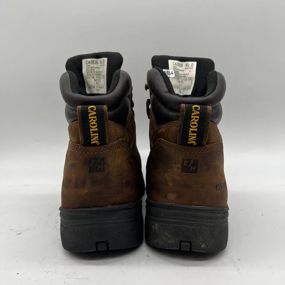 Botas de trabajo para hombre Carolina Built cuadradas con puntera de acero aisladas impermeables talla 9,5D Foto 4 de 4