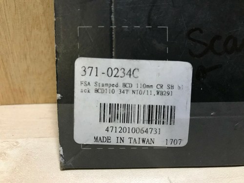FSA Gossemer/Stamped/Stamping Alloy Chain ring Option 34T/44T/48T - Picture 4 of 26