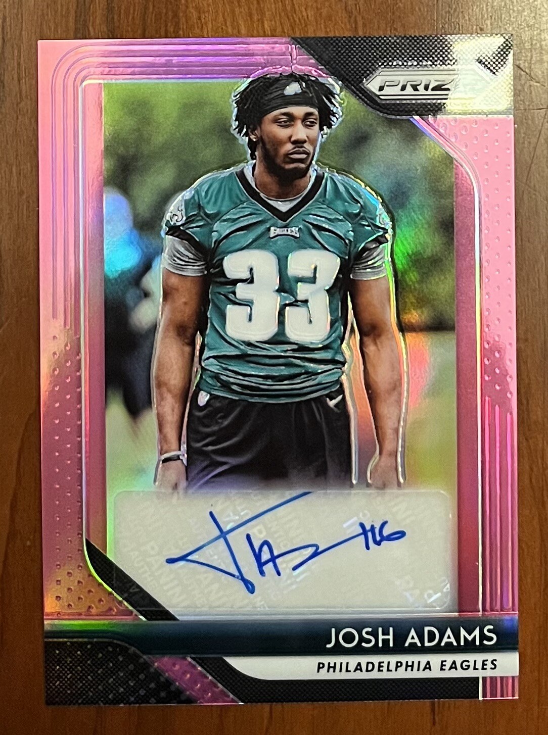 Josh Adams Panini Prizm Rookie Autographs #JO Pink