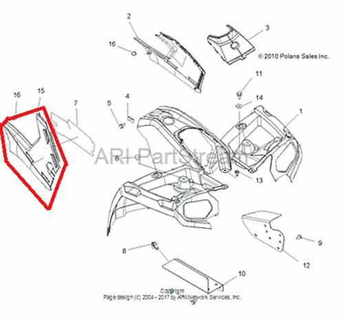 Side Panel Assembly R NEW OEM POLARIS SPORTSMAN 800 EFI 6X6 RIGHT SIDE PANEL ASSEMBLY COVER ...