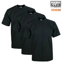 3 PACK PRO CLUB MENS HEAVYWEIGHT T SHIRTS PLAIN SHORT SLEEVES BIG AND TALL S-7XL