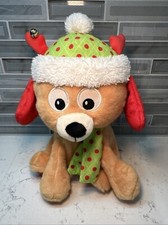 Cuddle Barn Dancing Singing Christmas Dog Animatronic Jingle Bell Rock 2019 EUC