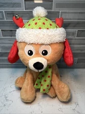 Cuddle Barn Dancing Singing Christmas Dog Animatronic Jingle Bell Rock 2019 EUC