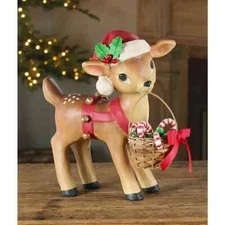 Bethany Lowe Reindeer Carrying Basket TJ3319