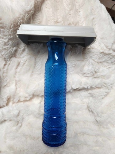 Cobalt Blue Glass Avon Aftershave Decanter Large Razor Vintage | eBay