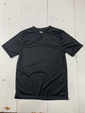 Essential Elements Womens Black Short Sleeve Scrub Top Size Large