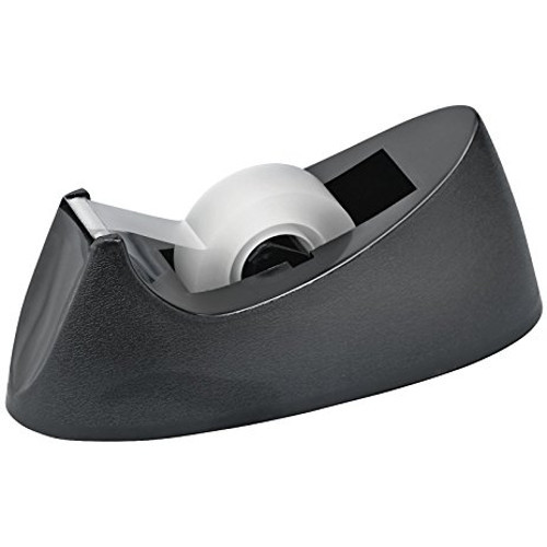 OfficeMax Weighted Desktop Tape Dispenser, Black for use with 1" Scotch