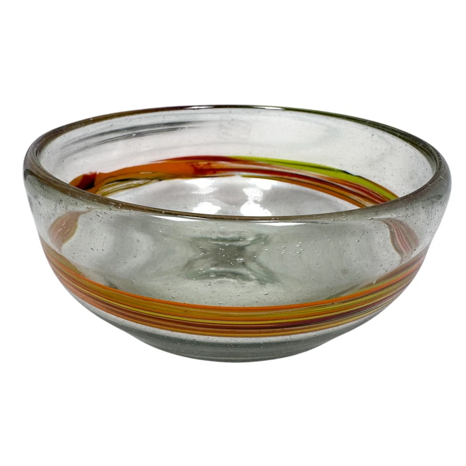 Caja y Barril Granada Ensaladeras Individuales 5.5" Lote de 4 Vasos Soplados a Mano Foto 3 de 4