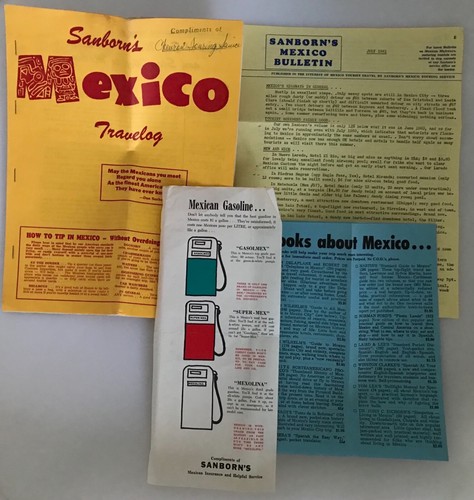 Vintage 1950s Mexico maps brochure lot Chevron Guide & Touring Map - Picture 12 of 14