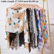 Chiffon Shawl Cover Up Bolero Cardigan Floral Cape Scarf Shrug Crop Top PullOver