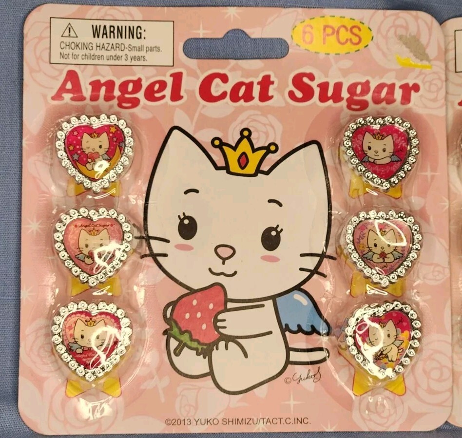 Yuko Shimizu Angel Cat Sugar Plastic Toy Fashion Rings 2
