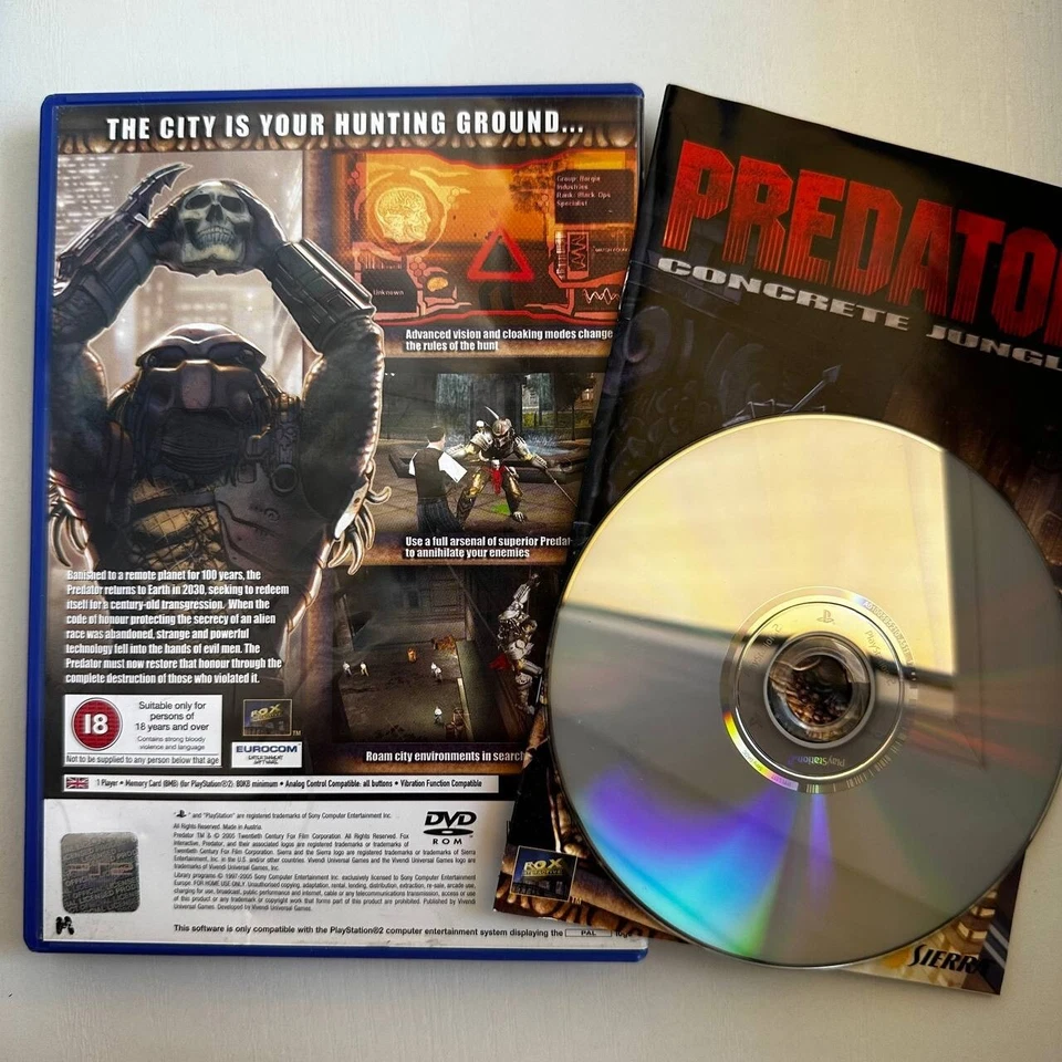 Predator: Concrete Jungle Rare Retro Game Playstation 2 - Image 2 of 2