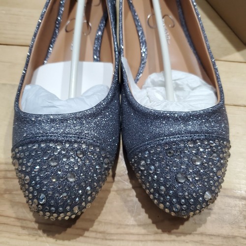 New Jessica Simpson Women's Genia Ballet Flat Pewter 7.5 M US Micro Flash shiny - Picture 2 of 9